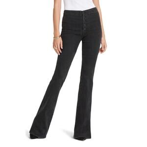 Mother The Hollywood Pixie Cruiser Flare Jeans Baa Baa Black Sheep SZ 28
